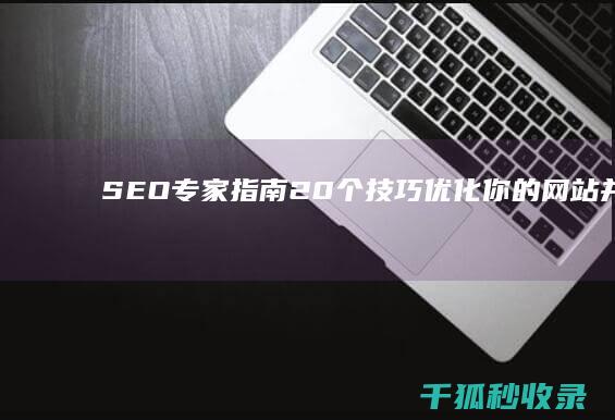 SEO 专家指南：20 个技巧优化你的网站并赢得搜索引擎的心 (seo专家是什么意思)