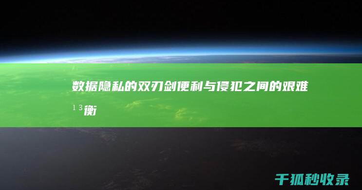 数据隐私的双刃剑：便利与侵犯之间的艰难平衡 (数据隐私的双重保护)