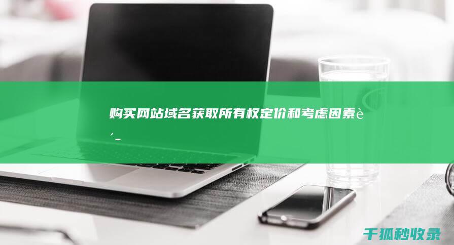 购买网站域名：获取所有权、定价和考虑因素 (购买网站域名要多少钱)