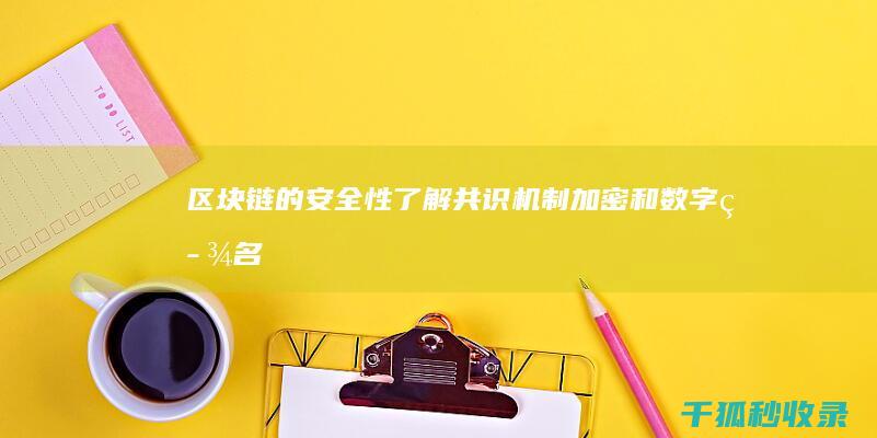 区块链的安全性：了解共识机制、加密和数字签名 (区块链的安全性主要通过什么来进行保证)