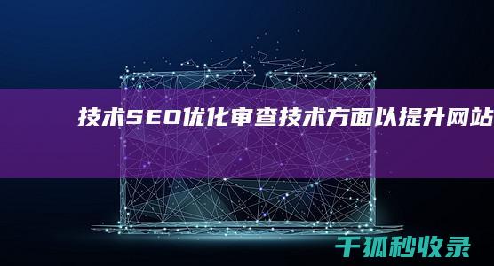 技术 SEO 优化：审查技术方面以提升网站性能 (技术SEO优化工作有哪些)