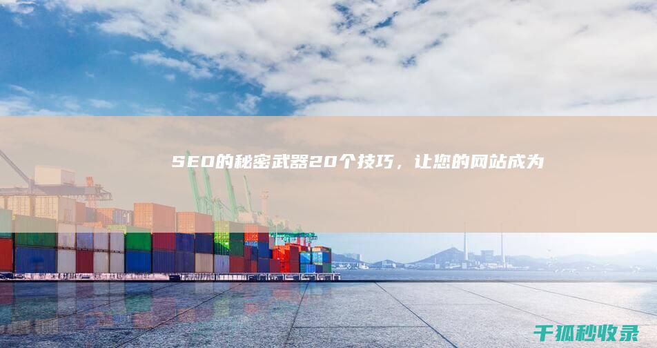 SEO的秘密武器：20个技巧，让您的网站成为搜索引擎明星 (seo权威秘籍)